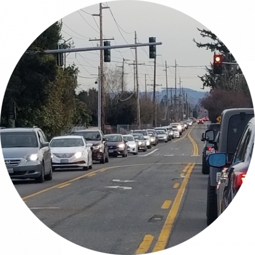Heavy traffic near Seattle